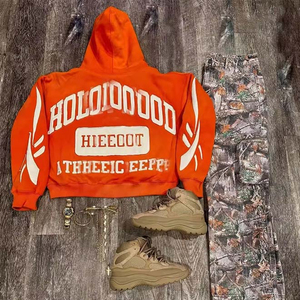 ชุดวอร์ม2024วินเทจใส่สบายชุดวอร์มมีฮู้ดชุดวอร์มซักกรดซีดแสงแดดขายส่ง - Product Image 3