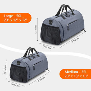 Bolsa de lona duradera con múltiples compartimentos para gimnasio, viajes, actividades deportivas, para hombres y mujeres, bolsa de hombro grande y ligera portátil - Product Image 5