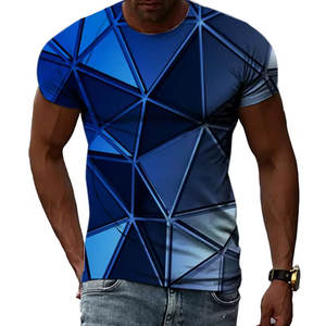 T-shirt à manches courtes et col rond pour hommes, nouveauté 2024, avec impression 3D, sublimation, hip hop, personnalité - Product Image 4