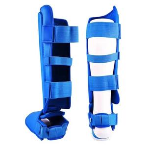 Espinilleras de cuero profesional para MMA Kick Boxing-Correas absorbentes de impacto de apoyo ajustables transpirables ligeras - Product Image 3