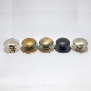 Perilla redonda de latón macizo para armario, perilla con placa de fondo de Metal antiguo de alta calidad, tirador de cajón de armario, Hardware al por mayor - Product Image 3