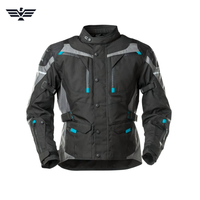 Blouson de moto noir pour homme, manches longues, coupe-vent, polyester, blouson de course, logo personnalisé, toutes saisons
