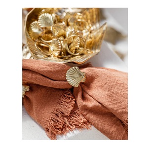 Heavy Duty Solid Brass Napkin Holder Great for Luxury Dining Sets Floral Brass Napkin Ring at Affordable Price - Product Image 1