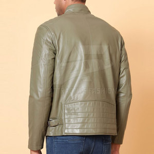 New Style <b>Light</b> Weight Windproof <b>Men's</b> Winter <b>Jackets</b> Clothing Custom Fashion Popular <b>Men</b> Leather <b>Jacket</b> - Product Image 3