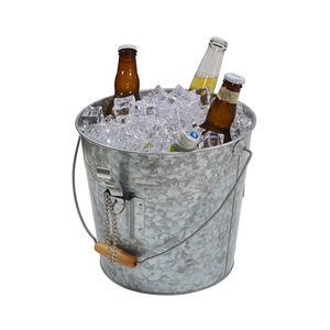 Luxury <b>Ice</b> <b>Bucket</b> with Leather Handle & <b>Champagne</b> Handmade Finished Made of Aluminum With High Quality - Product Image 5