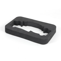 Boîte à outils en mousse EVA personnalisée noire découpée Plateau antistatique pour emballage Matériau de protection et de rembourrage Boîte à outils CNC en mousse