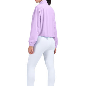Chaqueta Deportiva Transpirable con Cremallera Completa para Mujer, Manga Larga, Ajustada, para Correr, Deporte, Top Corto, Ropa Deportiva, Yoga, Gimnasio - Product Image 4