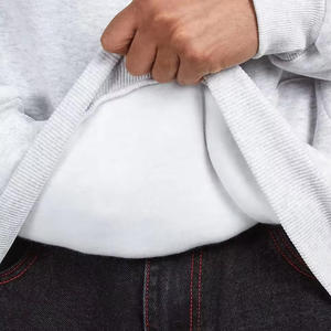 Sweat à capuche en molleton de coton blanc pour homme, durable, grande taille, uni, à capuche, pour un port quotidien confortable en extérieur - Product Image 6