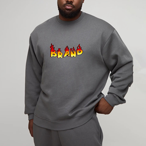 Vente en gros de sweat-shirt 100% coton de haute qualité pour hommes avec logo brodé personnalisé Streetwear confortable et chaud pour l'hiver - Product Image 1
