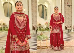 Collection de créateurs Neeta Creation, Salwar Kameez traditionnel en polyester extensible, tendance, Patiala, costumes pakistanais Sharara pour femmes - Product Image 3