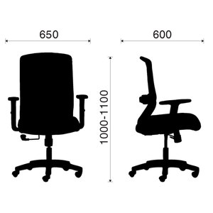 HOM1009-03 Traditional Style Office Swivel Chair Adjustable Headrest Single Control Lever <b>Plastic</b> Base Made Plywood Foam Fabric - Product Image 2