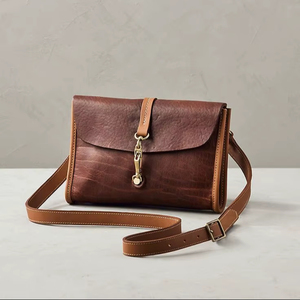 Artisan Crafted <b>Leather</b> Shoulder <b>Bag</b> Hand Stitched Details Unique Earthy Tone <b>Soft</b> <b>Leather</b> Timeless Appeal Heritage Designs 2025 - Product Image 1