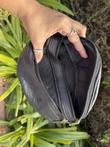 Ceinture de poche de ceinture en cuir véritable de designer tendance, sac à main de voyage unique et élégant, facile à transporter, ceinture à argent multi-usages - Product Image 6