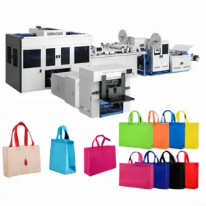 Smart Automatic PP Fabric Non Woven Box Bag Making Machine With Handle Online Factory Price