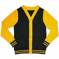 Cárdigan de Punto Personalizado Estilo Universitario Vintage para Hombre, Suéter de Invierno Transpirable de Secado Rápido con Bordado y Parches en la Parte Delantera