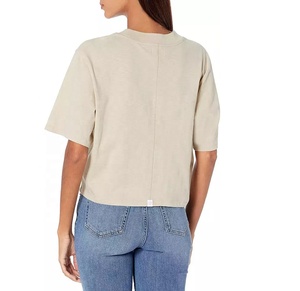 T-shirts à manches courtes 100% coton pour femmes, coupe ample, personnalisé, votre marque, impression de logo, t-shirts pour femmes, vente en gros - Product Image 4