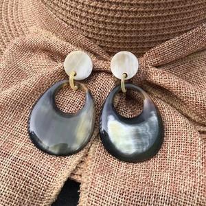 Boucles d'oreilles en corne de buffle pour filles, boucles d'oreilles pour femmes, bijoux en corne, corne naturelle pour femmes, haute qualité - Product Image 5