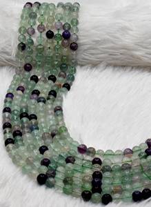 Última Llegada: Cuentas Redondas de Fluorita Multicolor de Grado AAA Premium para Prácticas de Sanación y Fabricación de Joyería India - Product Image 6