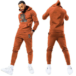 2025 Unisex personalizado para Puff Print Flared Pullover Sudadera con capucha Chándales Trending Winter Sweatsuit con trajes de sudor apilados para hombres - Product Image 1