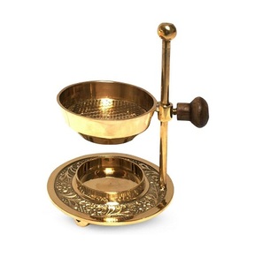 Brûleur d'encens en laiton poli doré taille et forme personnalisées brûleur de bakhoor oud pour l'utilisation de parfum de fête de mariage - Product Image 6
