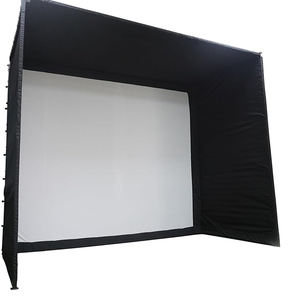 Recinto de simulador de golf cuadrado negro deportivo de impacto con sistema Bungee - Product Image 5