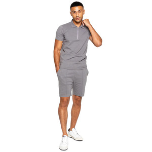 Conjunto de Sudadera con Capucha y Pantalones Cortos de Dos Piezas Personalizado, Transpirable, de Secado Rápido, Ligero, con Bordado y Cierre de Cremallera para Hombre - Product Image 5