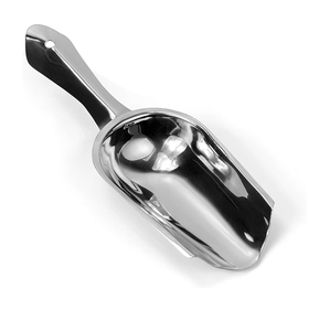 304 cuillère à glace en acier inoxydable accessoires de barre réutilisables pelle à glace pelle en forme de cube outil en métal servant des grains de glace - Product Image 5