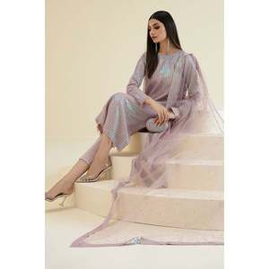 Women's Embroidered <b>Net</b> Suit Set UF-384 - Product Image 3