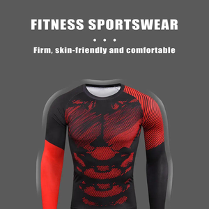 Custom Men's BJJ Jiu Jitsu <b>Compression</b> Rashguard Sublimated <b>Long</b> <b>Sleeve</b> Quick-Dry Fitness Training Top OEM Sportswear - Product Image 4