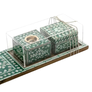 Quemador de incienso de madera hecho a mano de lujo con incrustaciones de madreperla y hueso, soporte de Bakhoor de semillas perfumadas de rosas para la temporada de primavera - Product Image 2