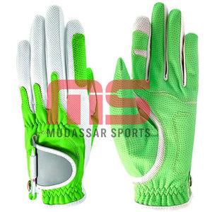 Guantes de golf de enfriamiento con palma de piel de oveja y paneles de dedos transpirables diseñados para el verano - Product Image 6