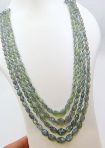 Cuentas ovaladas de tanzanita, cuentas lisas de tanzanita, piedra preciosa azul Bio Natural, 12X9MM a 6X5MM, cuentas para hacer joyas, 16 pulgadas - Product Image 2