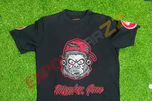 Nueva Camiseta Personalizada de Cuello Redondo para Hombre, 280 g/m², Bordada, para Verano, Ropa Urbana, Moda, 100% Algodón, con Estampado de Dibujos Animados, Secado Rápido - Product Image 2