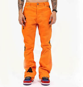 Custom Casual Vintage French Terry Flared <b>Pant</b> Jogger Sweatpants Men 100% Cotton Heavyweight Cotton Sweatpants Stacked <b>Pant</b> - Product Image 2