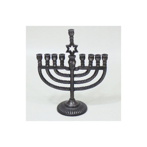 Traditional Menorah Candle Holder Gold Color Attractive Design 7 <b>Branches</b> Hanukkah Candelabra Table Centerpiece Decor - Product Image 3