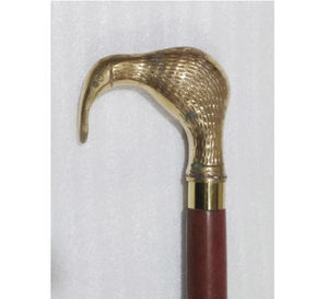 Bâton de marche en bois incrusté de laiton Shop designs réglables, pliables et légers fabriqués à partir d'aluminium par AYAANS CREATIONS - Product Image 1