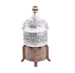 Calentador de alimentos redondo elegante de nácar con tapa de vidrio Diseño de olla caliente perfecto para eventos especiales y tamaños personalizados - Product Image 4