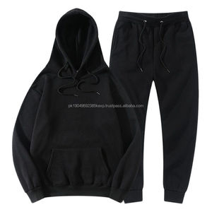 Casual Sports Set Men Fleece Jogger Tracksuit Hoodies Sweatpants Sets Mens Solid Sweatpants <b>Sweatshirt</b> Hoody Pullover Set - Product Image 1