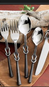 Cuchara y Tenedor de Latón, Cuchillo, Cuchara, Tenedor de Mango Largo, Cubertería de Latón Dorada para Bodas, Cubertería Dorada para Restaurantes - Product Image 3