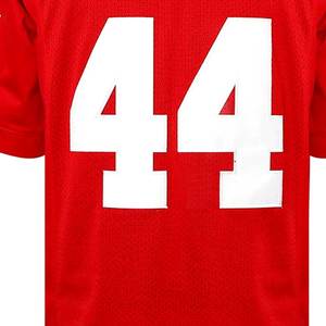 เสื้อฟุตบอลสไตล์อเมริกันวินเทจสำหรับผู้ชาย ตัดเย็บโดยผู้ผลิตตามสั่ง ทรงโอเวอร์ไซส์ คอวี ผ้าตาข่าย ตัดเย็บด้วยเทคนิคการตัดอัตโนมัติ - Product Image 5