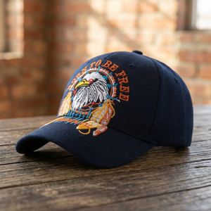 American <b>Vintage</b> Formal Eagle 3D Embroidery 100% Polyester 6-Panel Snapback Baseball <b>Cap</b> Unisex Street Fashion Trendy Casual - Product Image 3
