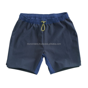 Short décontracté d'été pour hommes, confortable, respirant, en maille, motif solide, prêt pour l'aventure, vêtements à la mode, fermeture à cordon - Product Image 3