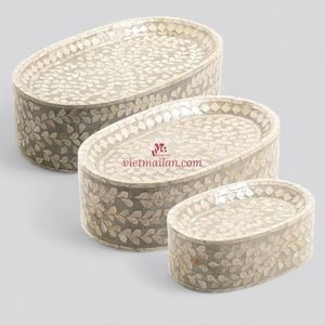 Soporte de Pastel de Lujo, No Tóxico, Ecológico, Hecho a Mano, con Núcleo de Bambú y Nácar, para Exhibición de Postres de Eid, Decoración Festiva de Mesa, Regalo - Product Image 1