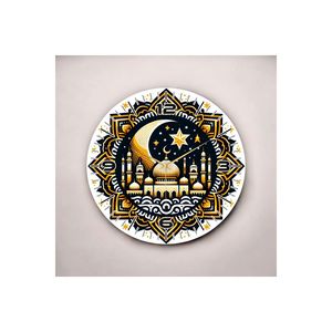 Colorful Religious Pattern Wooden Table <b>Wall</b> <b>Clock</b> <b>50cm</b> Silent Tabletop Gift Colorful Printed Religious Pattern <b>Wall</b> <b>Clocks</b> - Product Image 1