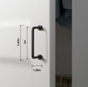 Tirador de cajón negro mate para el hogar, cocina, muebles de oficina, herrajes, puerta, cajón, armario, manija al por mayor - Product Image 3