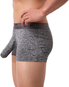 Boxers confortables pour hommes, sous-vêtements à poche en forme de trompe d'éléphant, sans couture, ajustement flexible, caleçons respirants, taille haute - Product Image 3