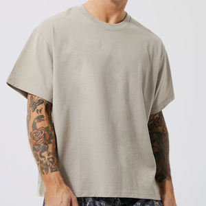 เสื้อยืดผ้าฝ้ายหนาพิเศษสำหรับผู้ชาย, เสื้อยืดโอเวอร์ไซส์หนา240กรัม100% หรูคอกิสถานทำจากผ้าฝ้ายเฮฟวี่เวทสไตล์บ็อกซี่ - Product Image 6