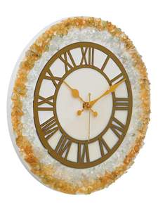 Horloge de maison de luxe, faite à la main en résine, thème océan, moderne, étanche, surdimensionnée, veilleuse, décoration de mariage, décoration de salle à manger - Product Image 6