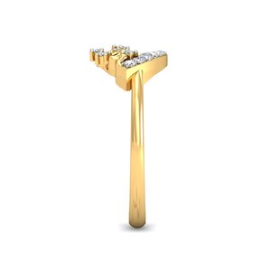 Ishi Diamonds Anillo de diamantes cultivados en laboratorio elegante de oro de 18K - Product Image 4