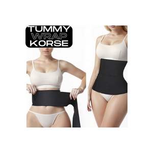 Corset gainant unisexe noir de 4 m de long et 10 cm de hauteur, effet sablier, avec design tissé fin et compact - Product Image 2